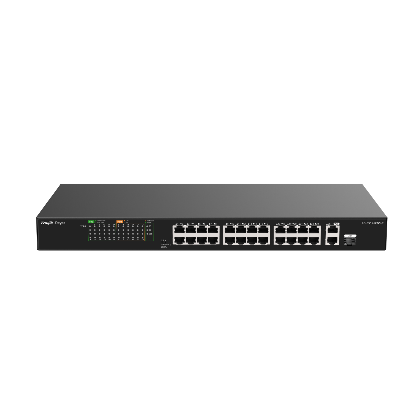Ruijie  24-Port 10/100 Mbps with 2-Port Gigabit RG-ES126FGS-P
