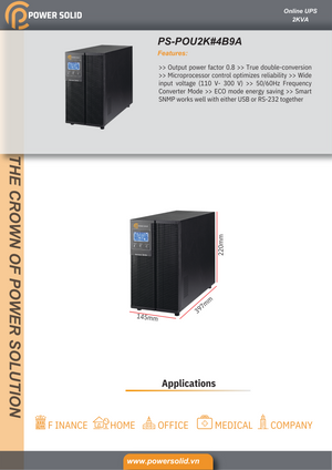 Power Solid Online UPS 2KVA 1600W - AWRO STORE