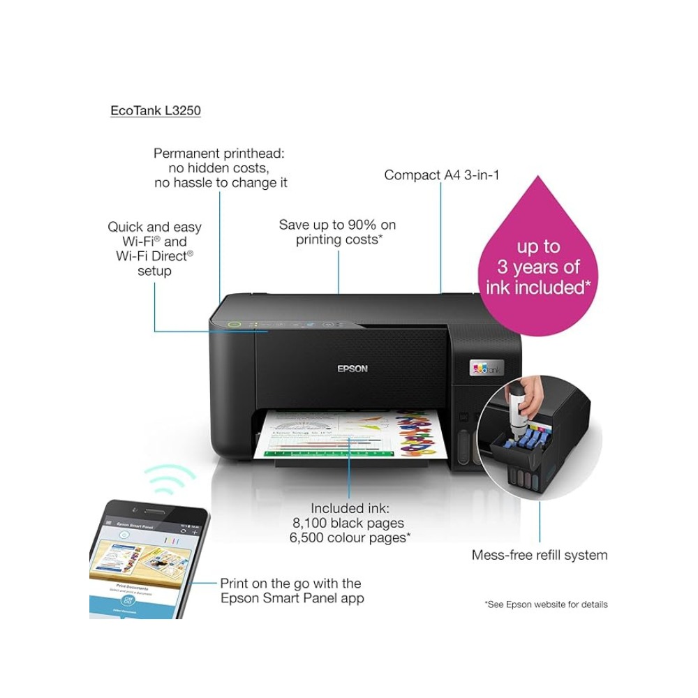 Epson EcoTank L3250 Home ink tank printer A4 - AWRO STORE