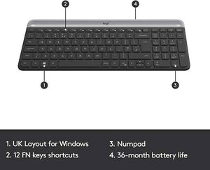 Logitech MK470 Slim Wireless Combo - Graphite&nbsp;