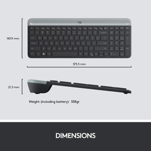 Logitech MK470 Slim Wireless Combo - Graphite&nbsp; - AWRO STORE