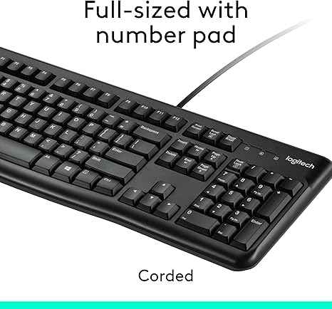 Logitech MK120 Wired Keyboard and Mouse Combo - Arabic