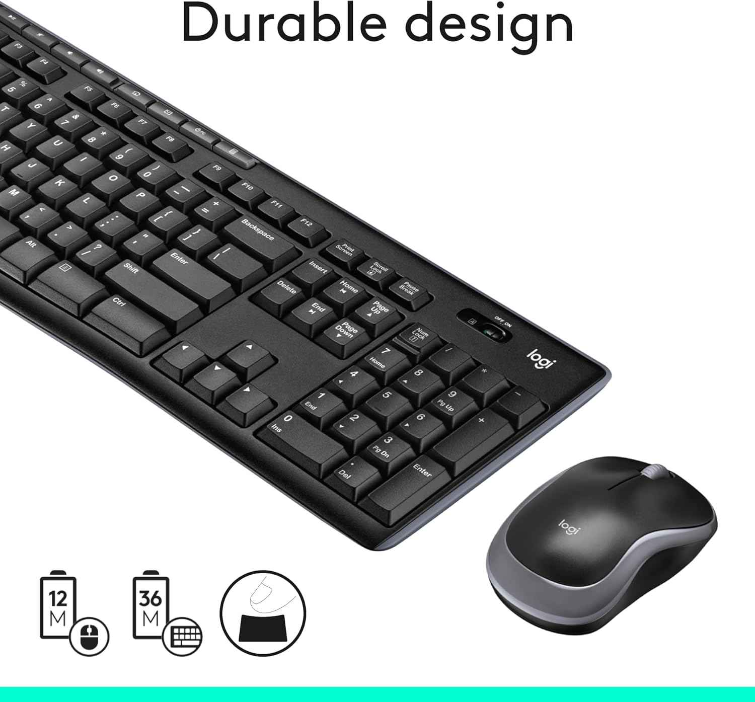 Logitech MK270 Keyboard and Mouse Wireless Combo Arabic