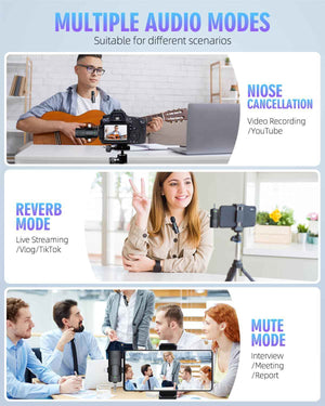 Lavalier K5 Microphones 3 in 1 Wireless
