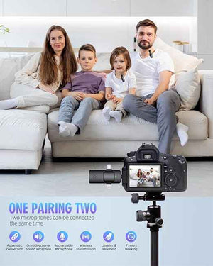 Lavalier K5 Microphones 3 in 1 Wireless