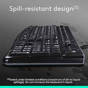 Logitech MK120 Wired Keyboard and Mouse Combo - Arabic