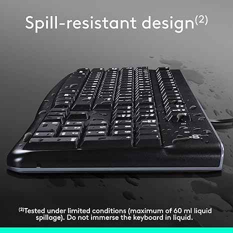 Logitech MK120 Wired Keyboard and Mouse Combo - Arabic
