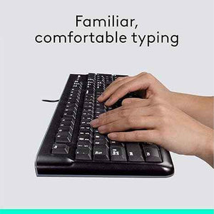 Logitech MK120 Wired Keyboard and Mouse Combo - Arabic