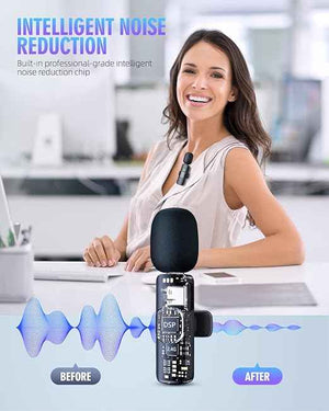 Lavalier K5 Microphones 3 in 1 Wireless