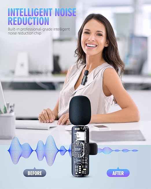 Lavalier K5 Microphones 3 in 1 Wireless