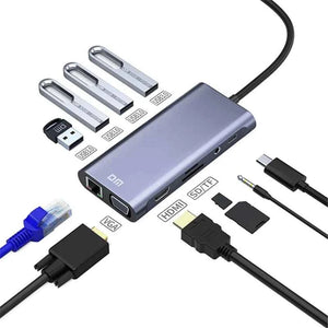 DM Type-C TO 11 Port HUB CHB065