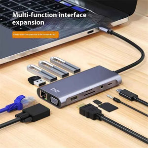 DM Type-C TO 11 Port HUB CHB065