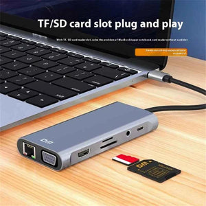 DM Type-C TO 11 Port HUB CHB065