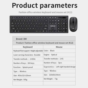 DM Wireless Keyboard and Mouse K12