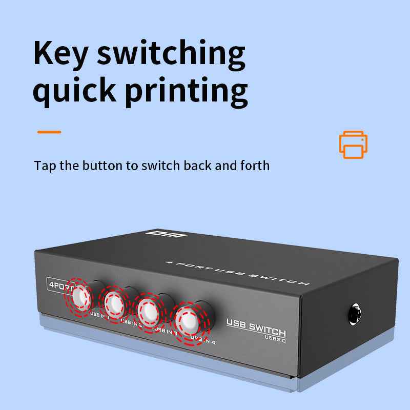 DM USB2.0 Printer Sharing Switcher 4 IN 1 AD071