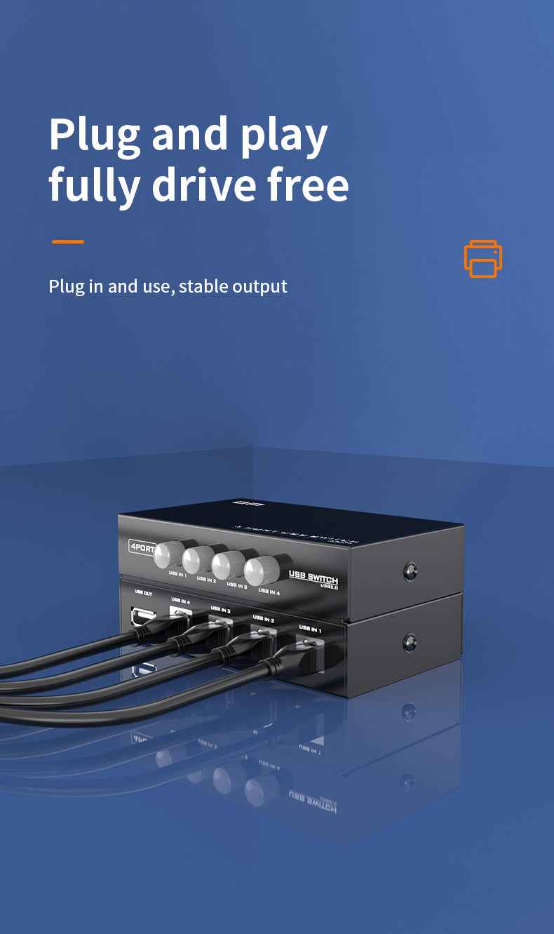 DM USB2.0 Printer Sharing Switcher 4 IN 1 AD071