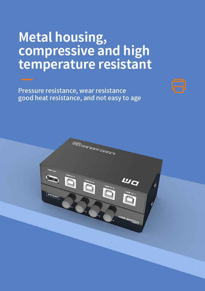 DM USB2.0 Printer Sharing Switcher 4 IN 1 AD071