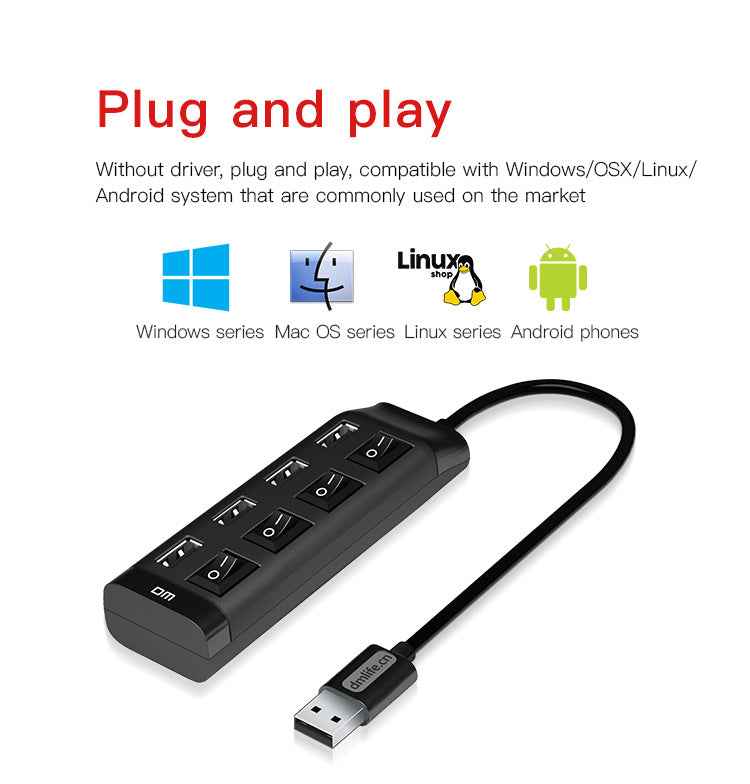 DM USB Switch HUB 2.0 120CM CHB005
