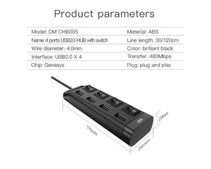 DM USB Switch HUB 2.0 120CM CHB005