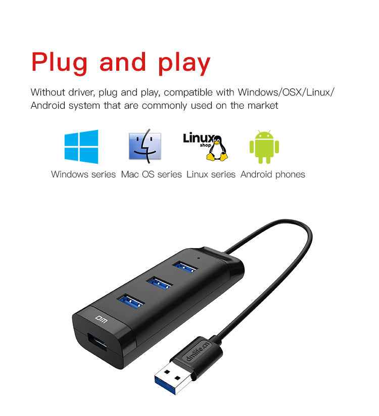 DM USB Switch HUB 3.0 120CM CHB007