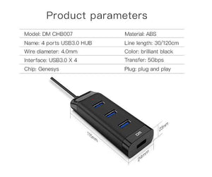DM USB Switch HUB 3.0 120CM CHB007