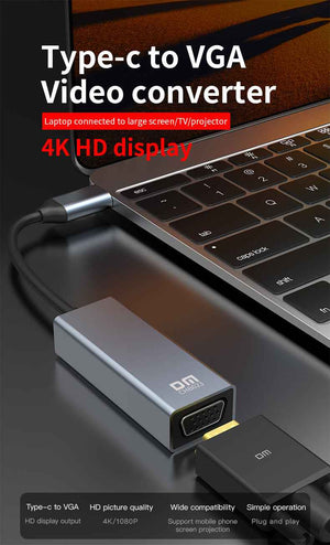 DM Type-C to VGA 1080P 60Hz Converter CHB023