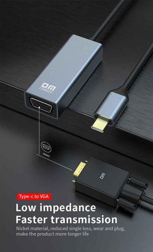 DM Type-C to VGA 1080P 60Hz Converter CHB023