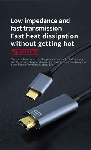 DM Type-C to HDMI 4K 30Hz Converter Cable CHB024