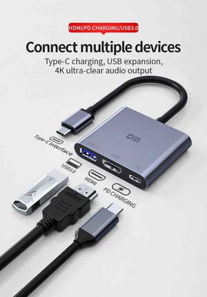 DM Type-C to 4K HDMI USB 3.0 PD Converter CHB026