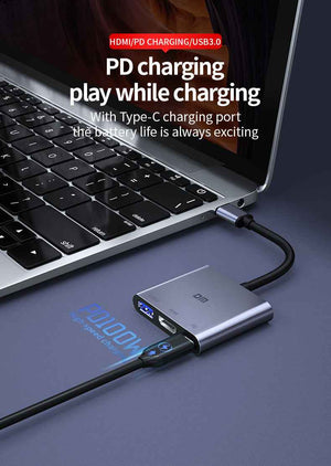 DM Type-C to 4K HDMI USB 3.0 PD Converter CHB026