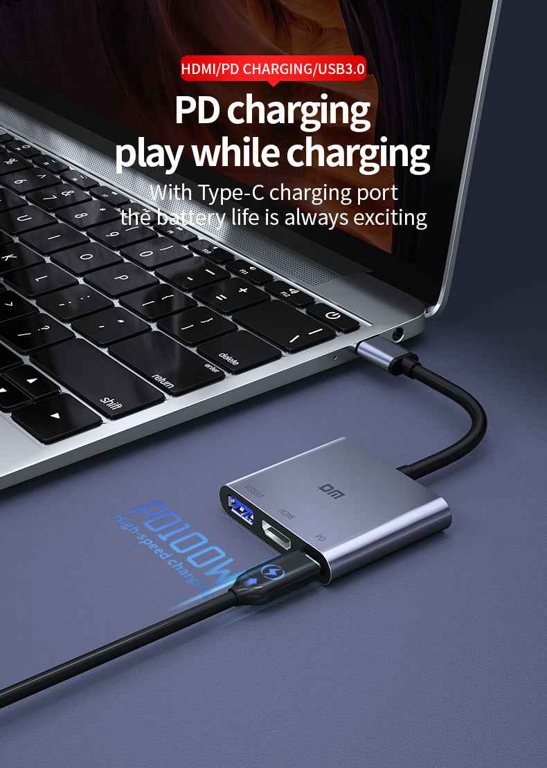 DM Type-C to 4K HDMI USB 3.0 PD Converter CHB026