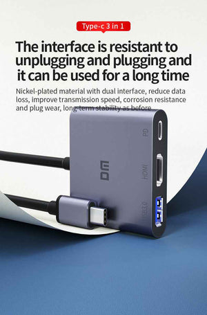 DM Type-C to 4K HDMI USB 3.0 PD Converter CHB026