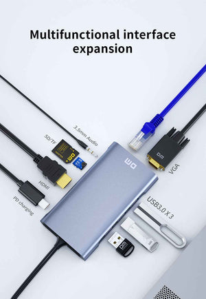 DM Type-C TO 10 Port HUB CHB055
