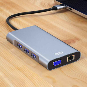 DM Type-C TO 10 Port HUB CHB055