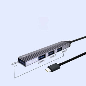 DM Type-C to 4 Ports 3*USB 2.0 1*USB 3.0 Hub CHB057