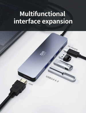 DM  Type-C to 4K HDMI 3*USB 3.0 PD Hub CHB058