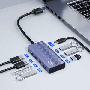 DM USB Hub 3.1 7 Port with Type C Power CHB073
