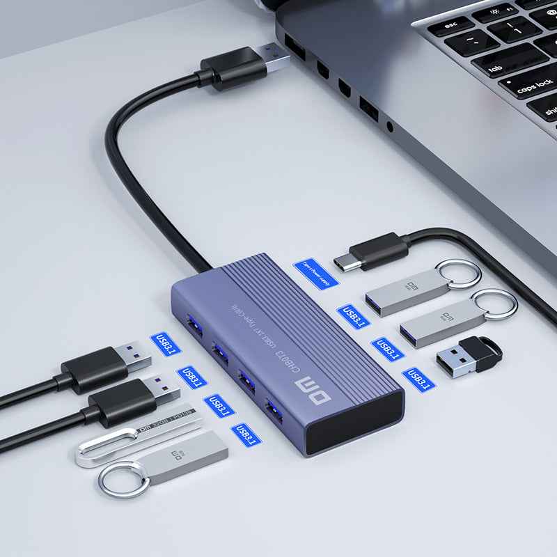 DM USB Hub 3.1 7 Port with Type C Power CHB073