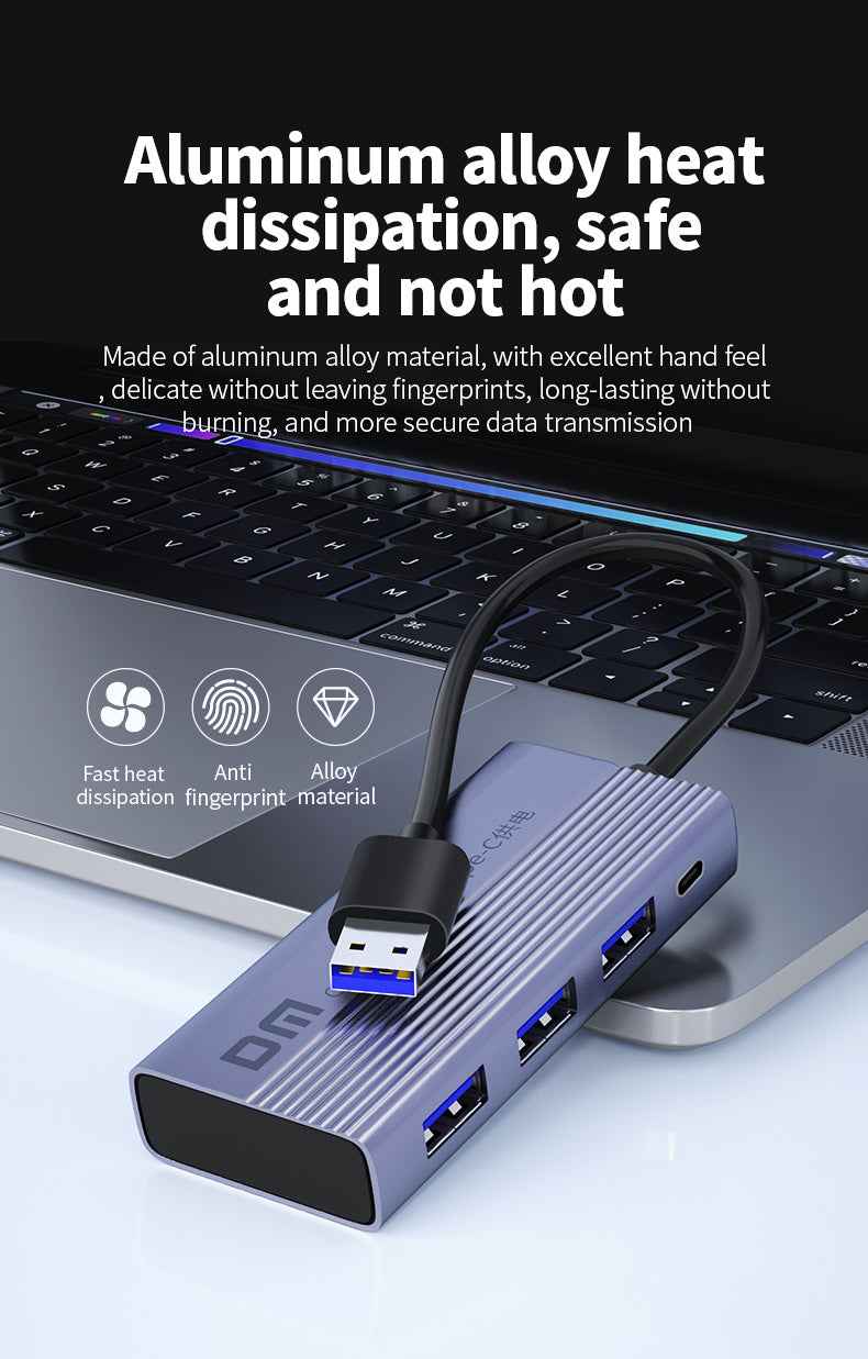 DM USB Hub 3.1 7 Port with Type C Power CHB073