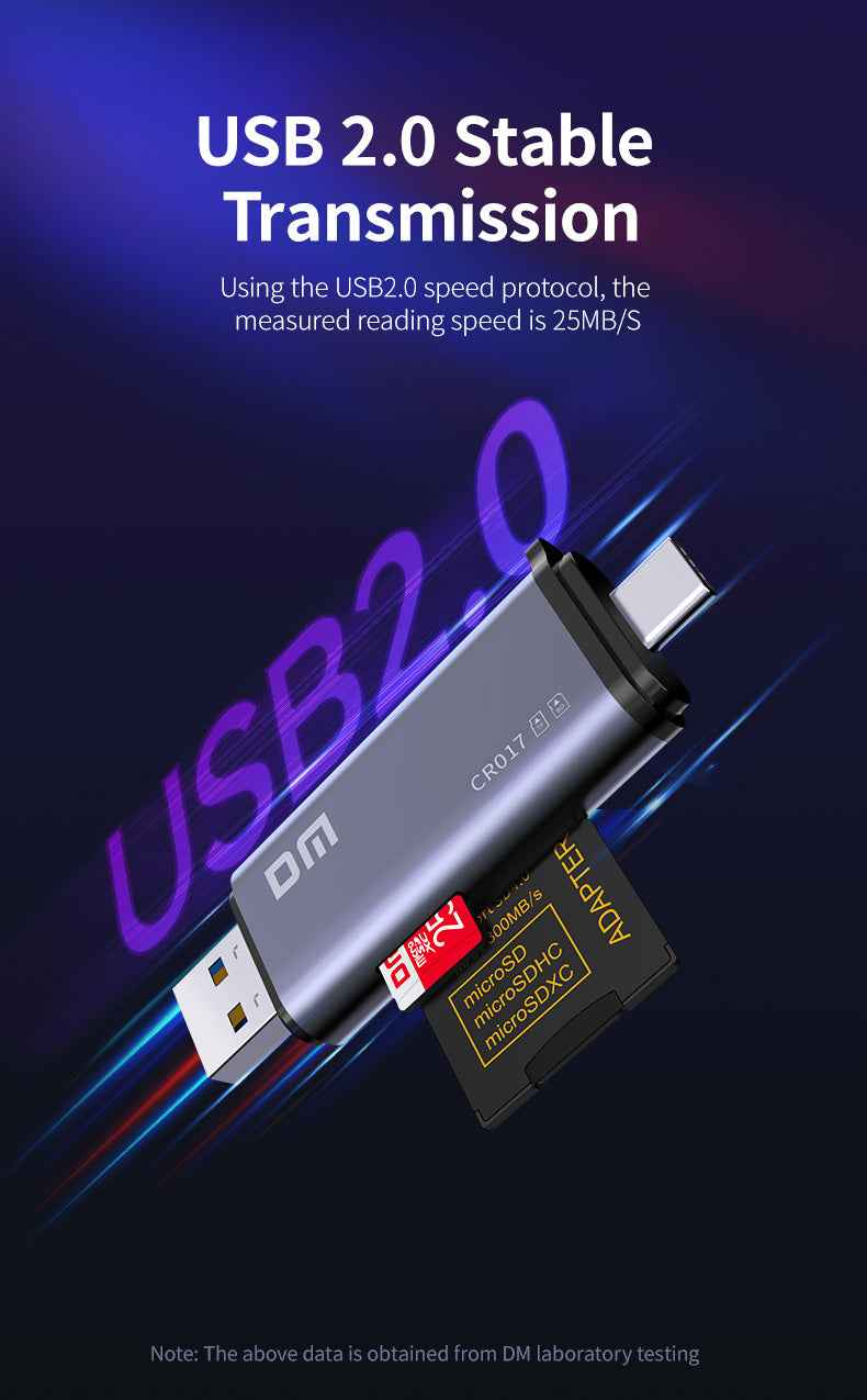 DM Card Reader USB2.0 +Type C CR017