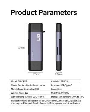 DM Card Reader USB2.0 +Type C CR017