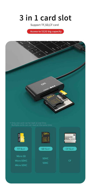 DM Card Reade 3 IN 1  USB CR021