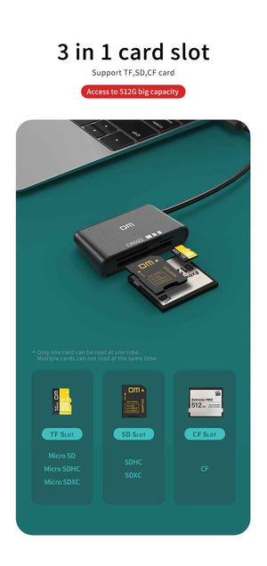 DM Card Reade 3 IN 1 Type C CR022