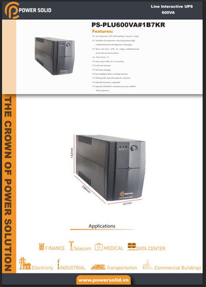 Power Solid Line Interactive UPS 600VA / 360W - AWRO STORE