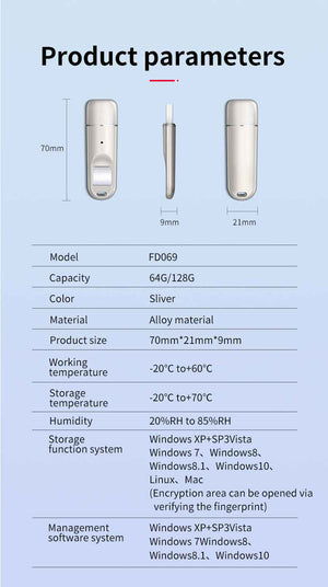 DM Flash Memory with Fingerprint FD069
