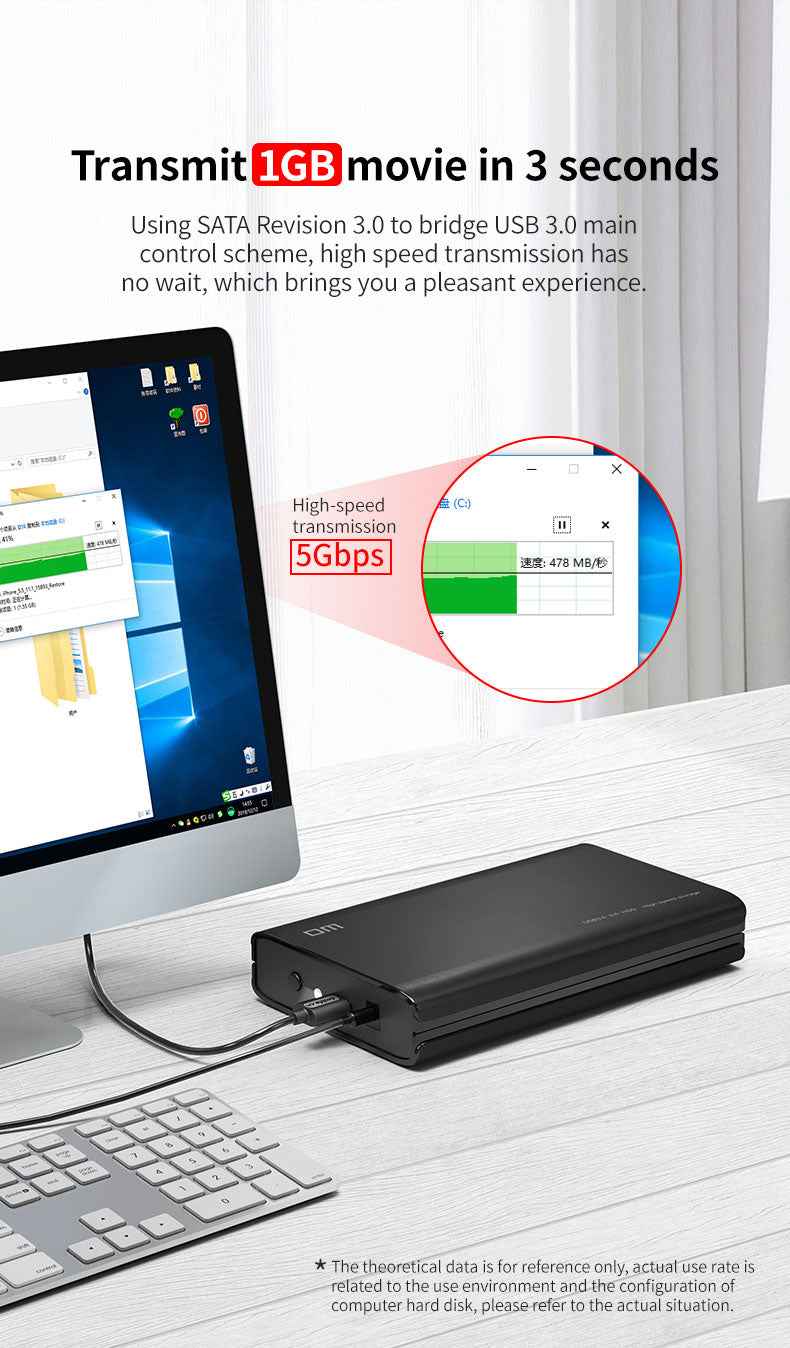 DM Enclosure External Hard Drive 3.5INCH HD035