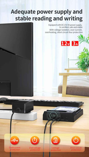 DM Enclosure M.2/SATA Dual-Bay  Docking Station HD055