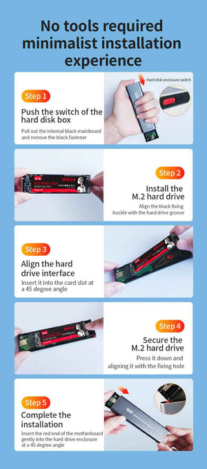 DM Enclosure M.2 NVMe USB 3.2 Gen2 Type-C HD1600