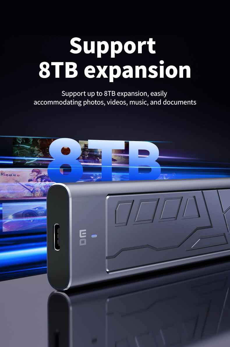 DM Enclosure M.2 NVMe USB 3.1 Gen2 Type-C 20Gbps HD2000