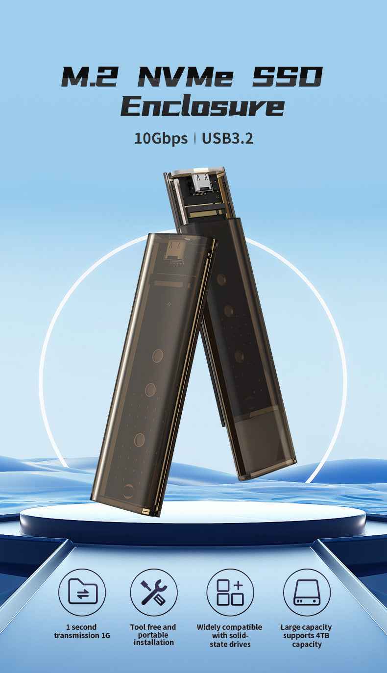 DM Enclosure M.2 NVMe USB 3.1 Gen2 Type-C 10Gbps HD990